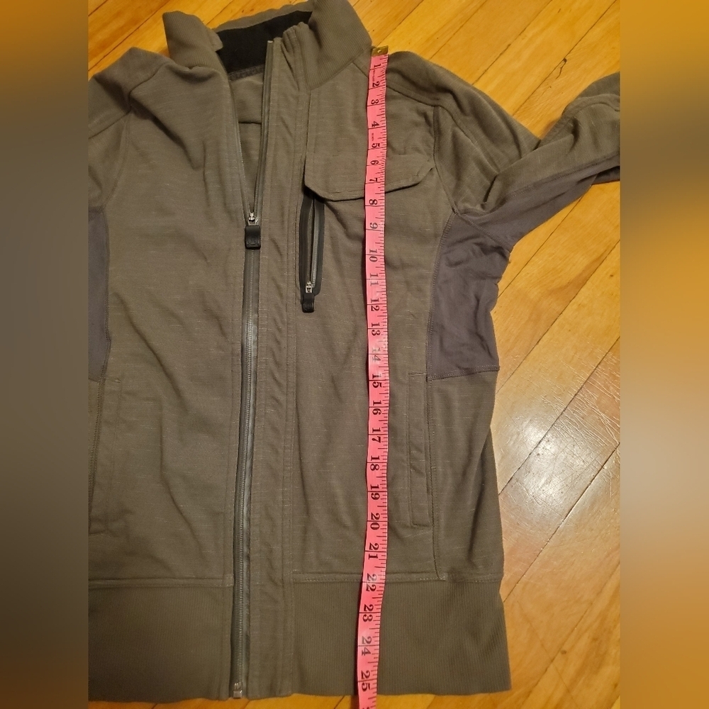 Vintage Lululemon Luon Vent Tech Full Zip Jacket Pocket. Green, grey. Y2k. - Picture 9 of 10